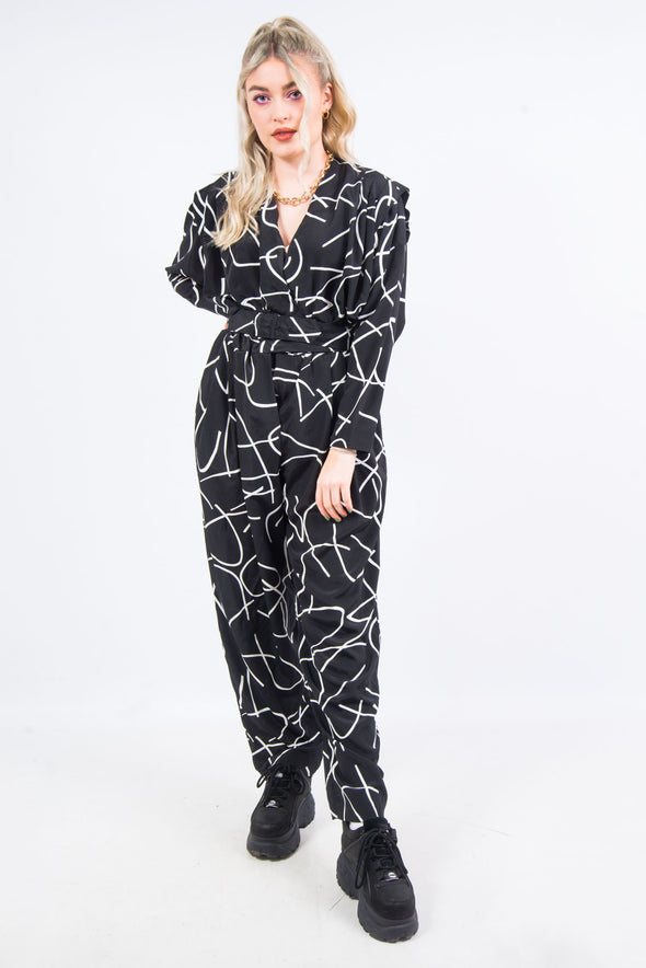 Vintage 90's Abstract Print Jumpsuit