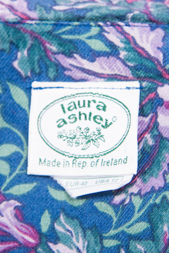 Vintage 80's Laura Ashley Floral Midi Dress