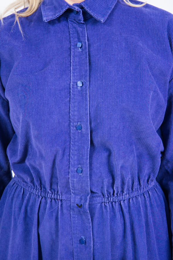 Vintage 90's Purple Cord Midi Dress