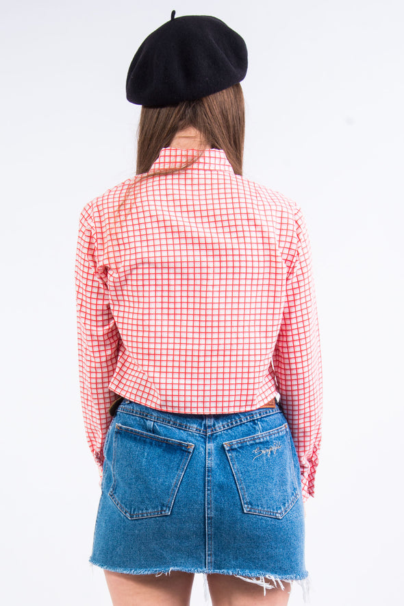 Vintage 70's Red Check Western Style Shirt