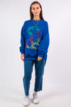 Vintage 90's Blue Disney Mickey Mouse Sweatshirt