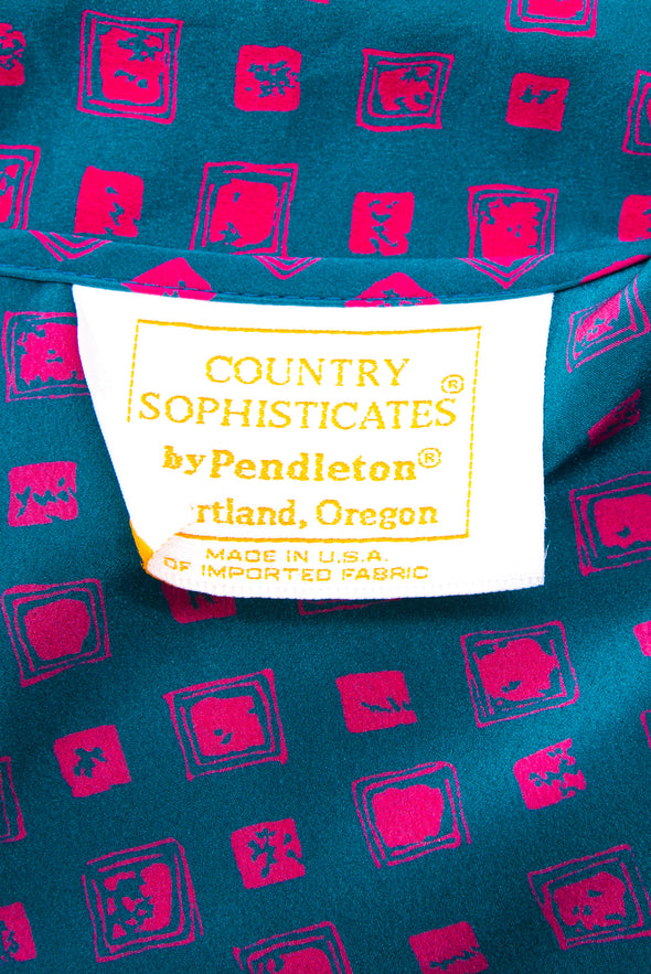 Vintage 90's Pendleton Geometric Print Shirt