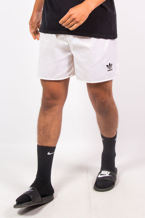 Vintage 90's Adidas Shiny White Shorts