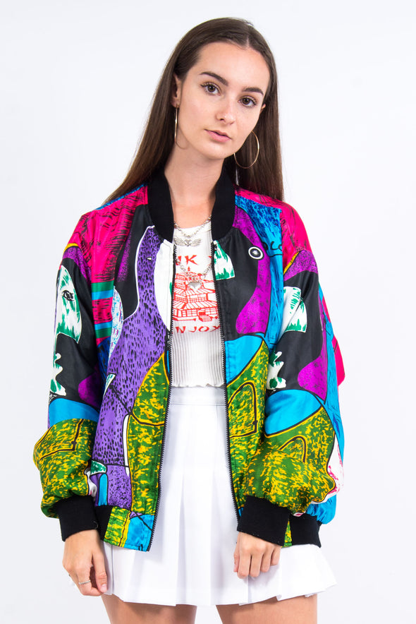 Vintage 90's Picasso Shell Bomber Jacket
