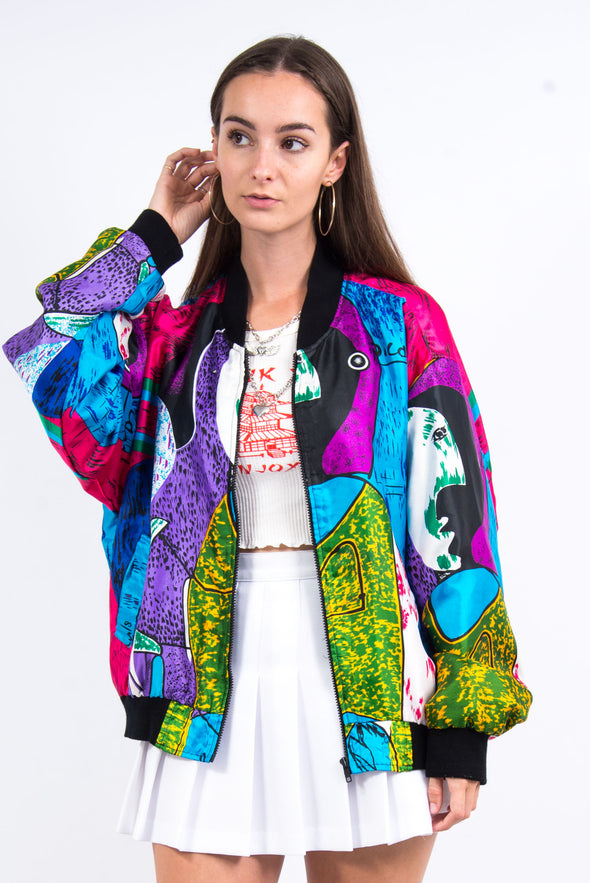 Vintage 90's Picasso Shell Bomber Jacket