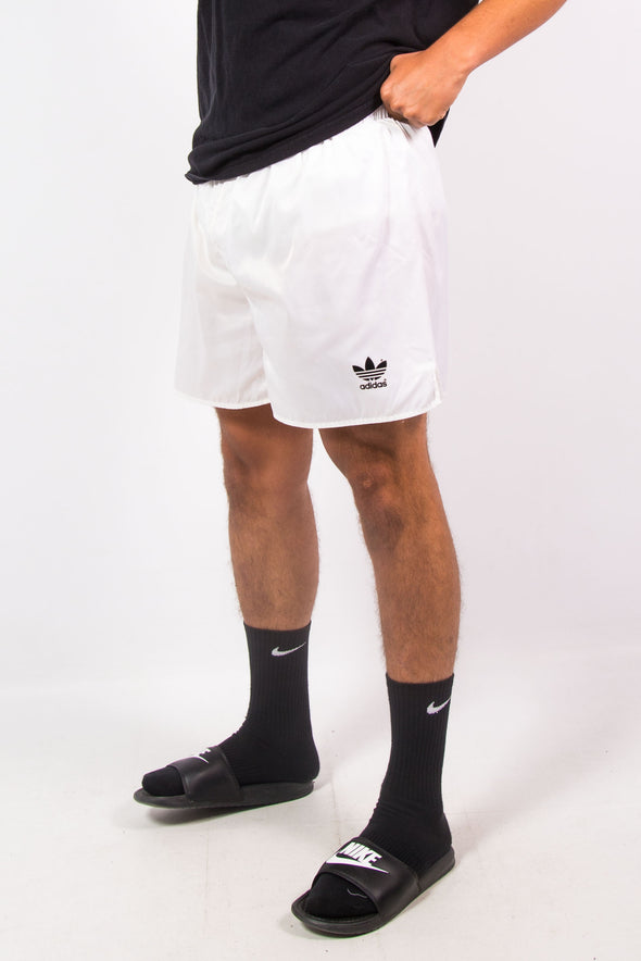 Vintage 90's Adidas Shiny White Shorts
