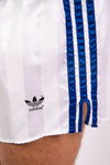 Vintage 80's Adidas White Striped Short Shorts