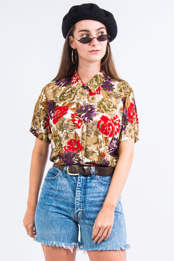 Vintage 90's Floral Print Shirt