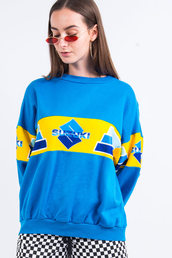 Vintage 90's Blue Suzuki Sweatshirt