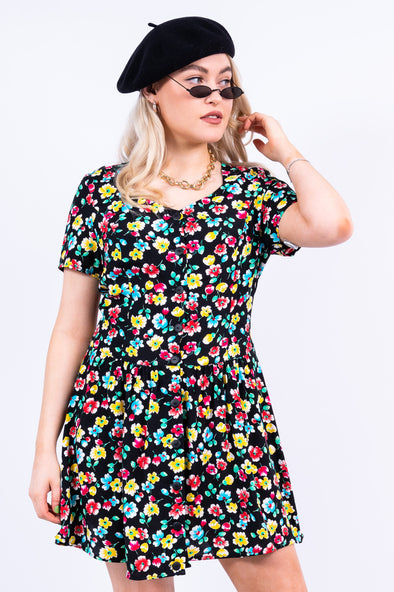 Vintage 90's Floral Mini Dress