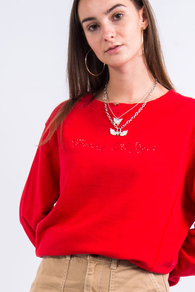 Vintage Tommy Hilfiger Diamante Spell Out Sweatshirt