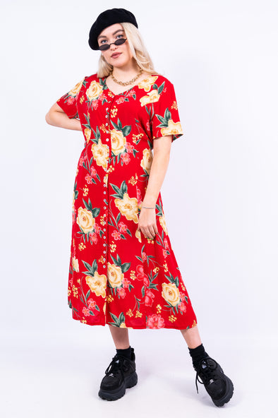 Vintage 90's Floral Maxi Dress