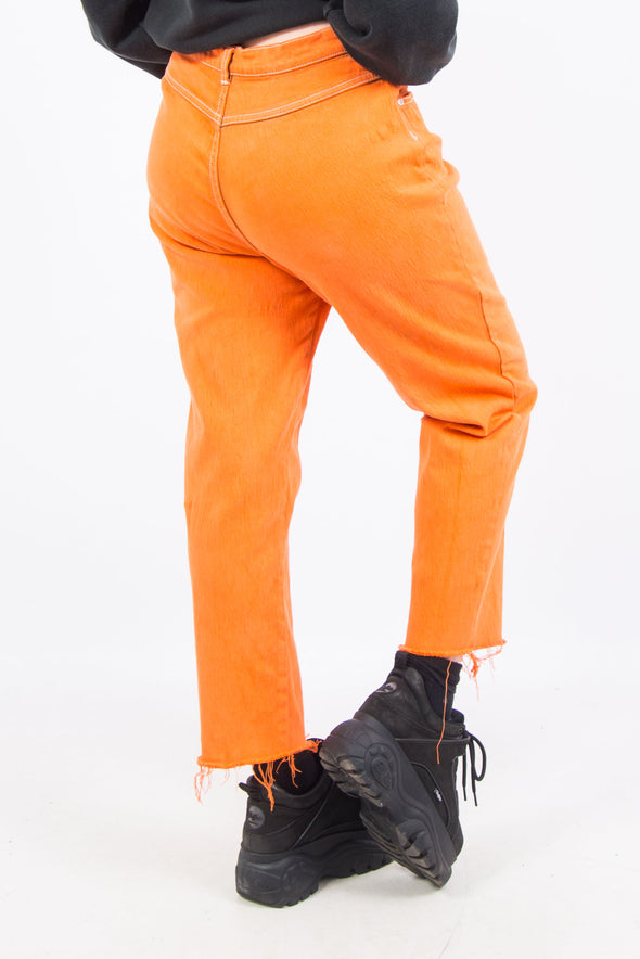 Vintage 90's Orange High Waist Mom Jeans