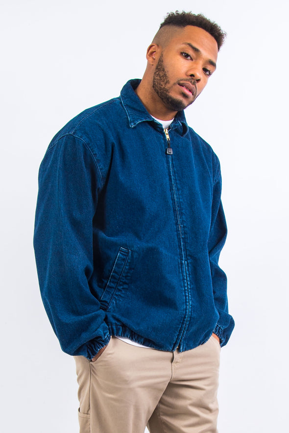 Vintage Blue Denim Zip Jacket