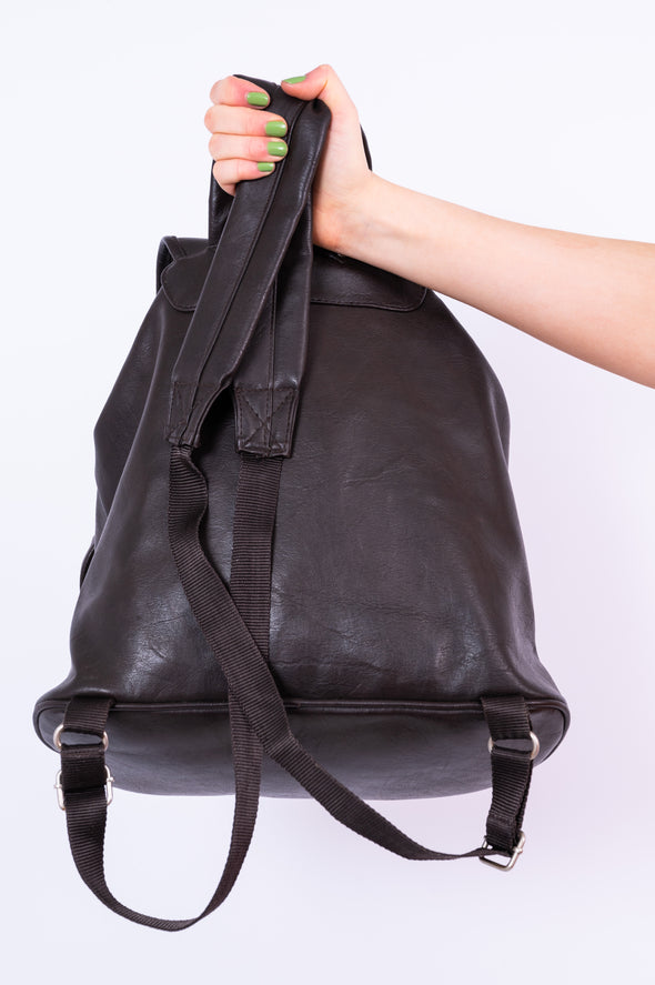 Vintage 90's Faux Leather Backpack