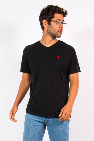 Black Ralph Lauren V-Neck T-Shirt