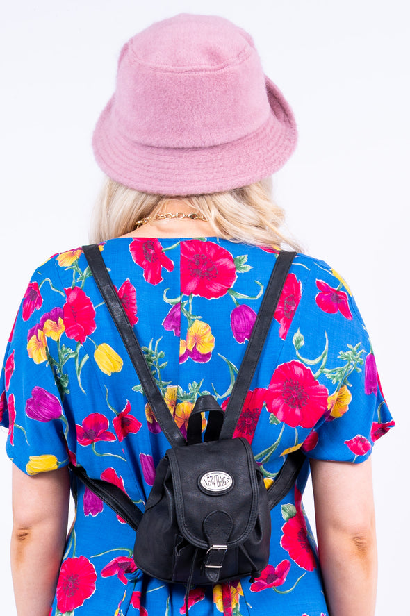 Vintage 90's Faux Leather Mini Backpack