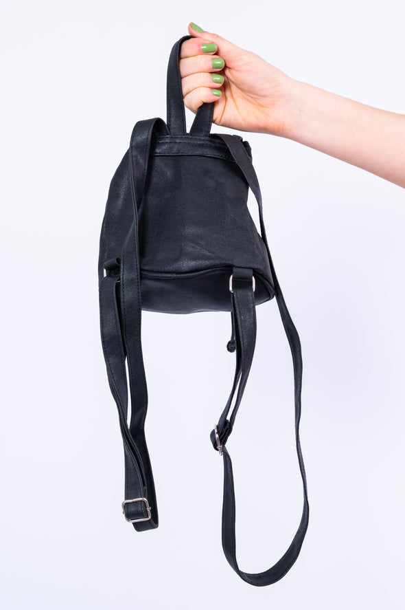 Vintage 90's Faux Leather Mini Backpack