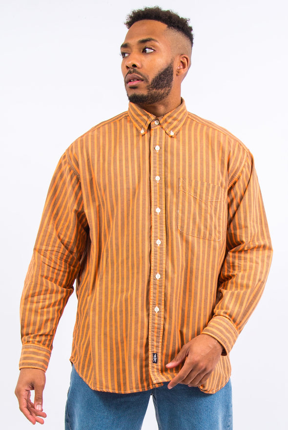 90's Dockers Orange Stripe Shirt