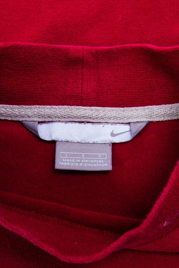 Nike Red High Neck Sweatshirt