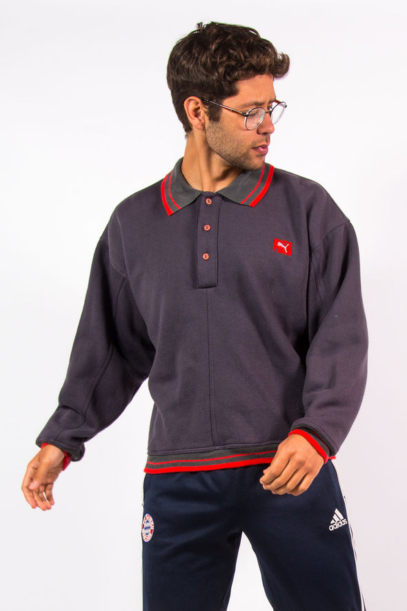 Vintage 90's Puma Collared Sweatshirt