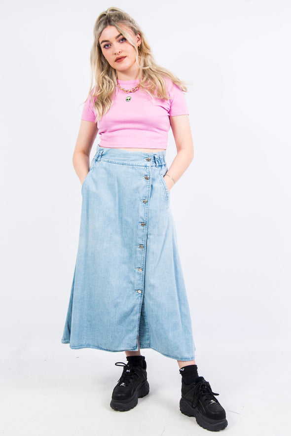 Vintage 90's Denim Maxi Skirt