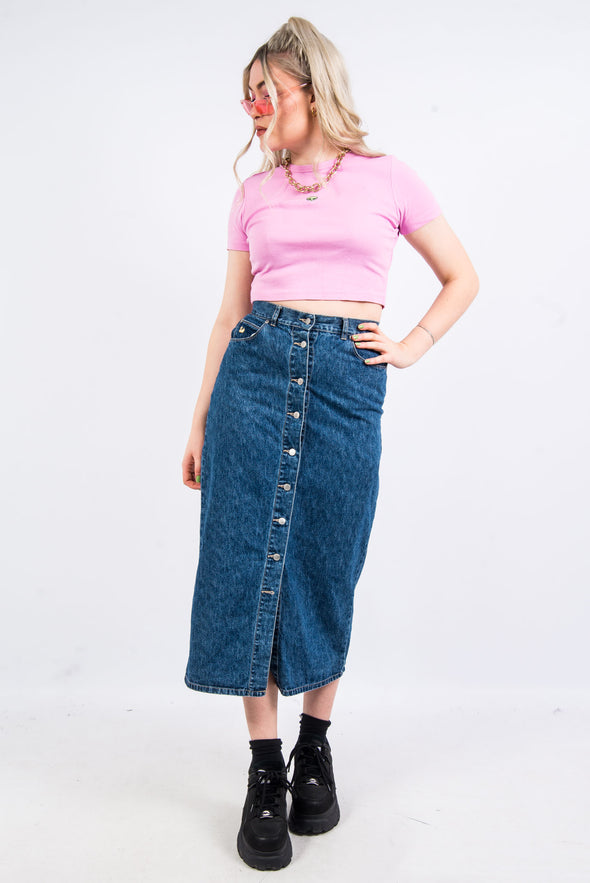 Vintage 90's Denim Maxi Skirt