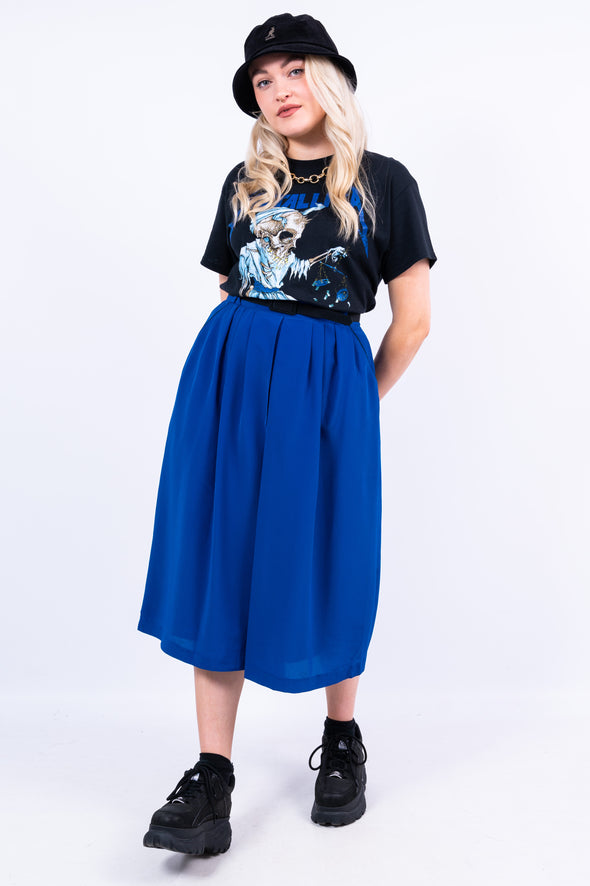 Vintage 90's Blue Midi Skirt