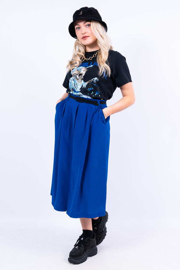 Vintage 90's Blue Midi Skirt