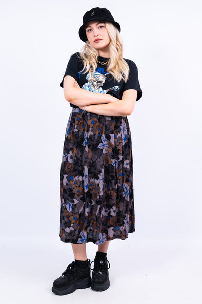 Vintage 90's Floral Midi Skirt