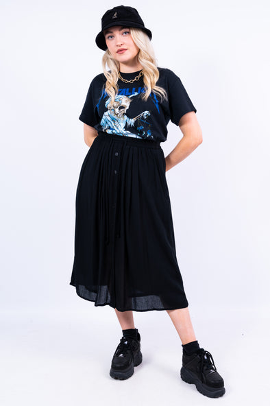 Vintage 90's Black Midi Skirt