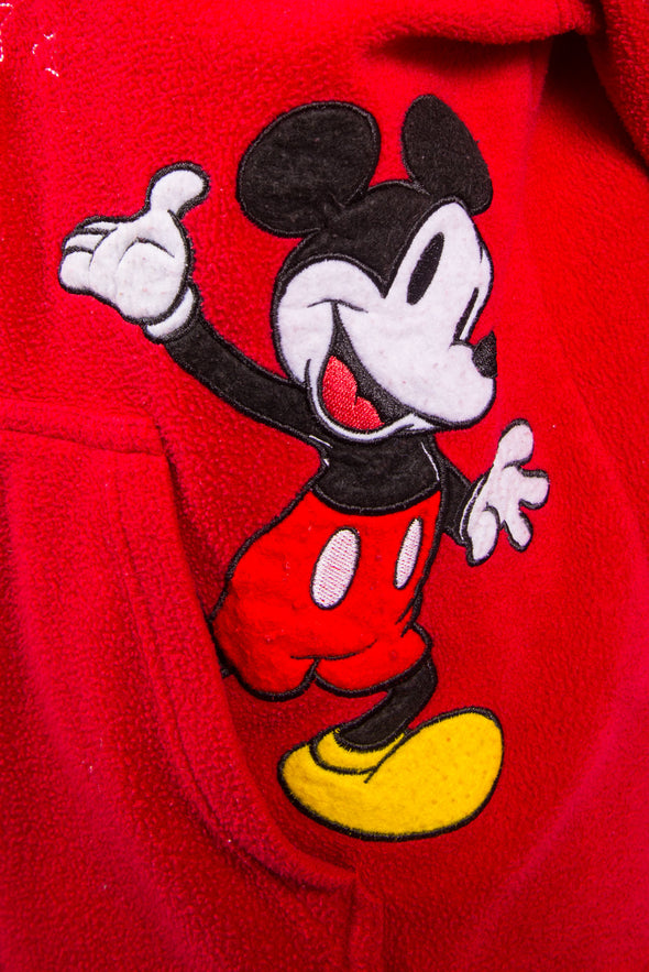 Vintage 90's Disney Mickey Mouse Fleece Hoodie Jacket