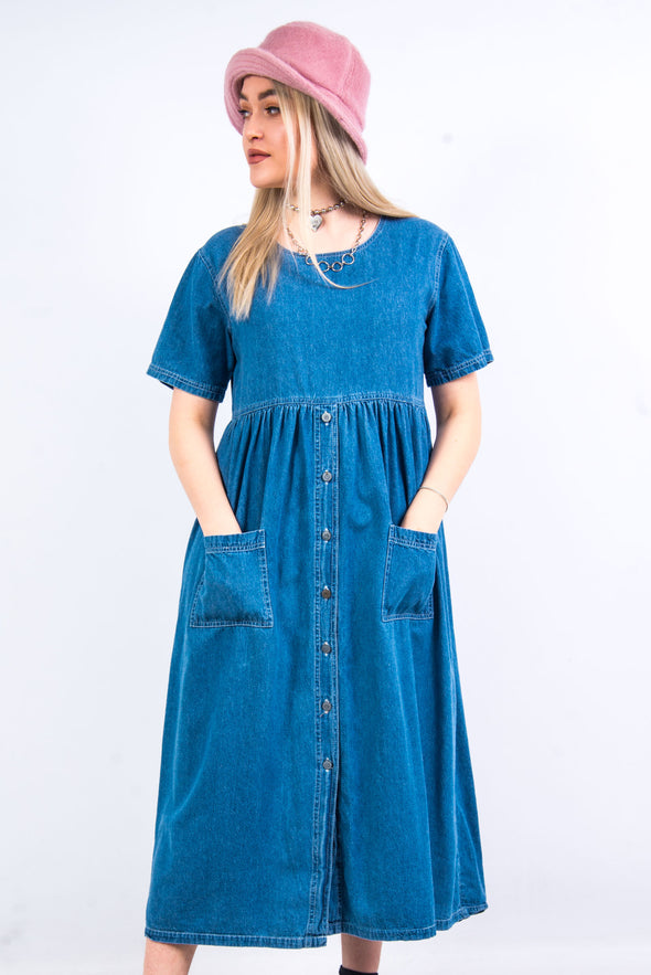 Vintage 90's Denim Maxi Dress