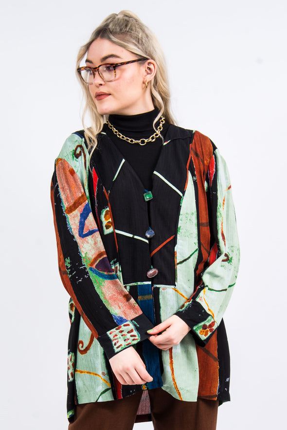 Vintage 90's Abstract Blouse