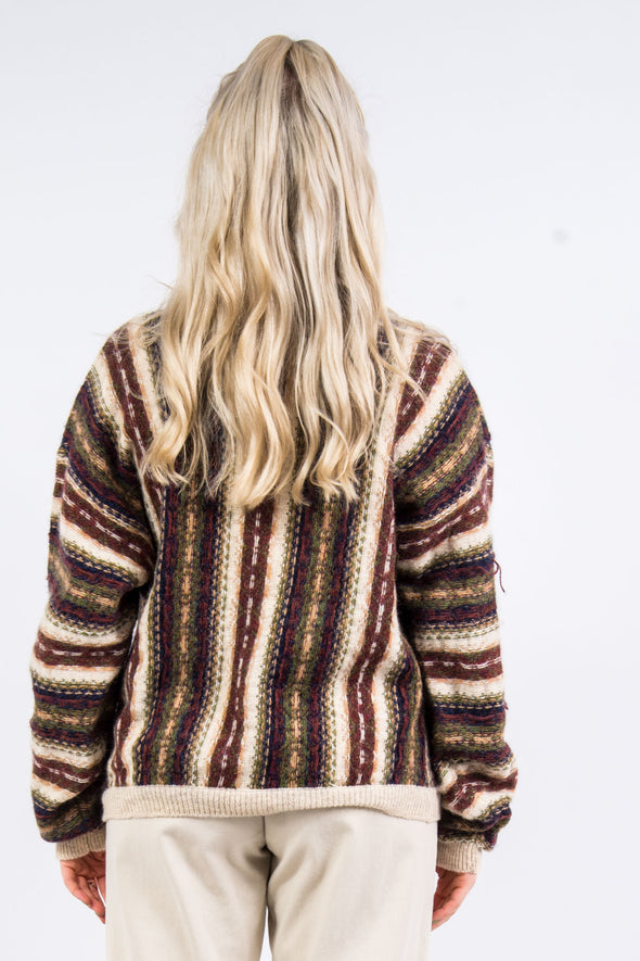 Vintage 90's Grandad Knit Wool Jumper