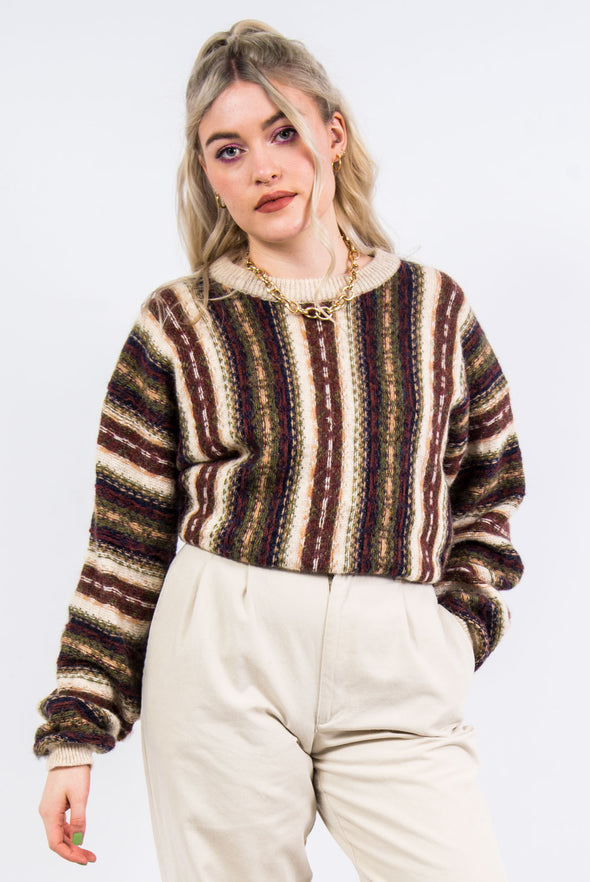 Vintage 90's Grandad Knit Wool Jumper
