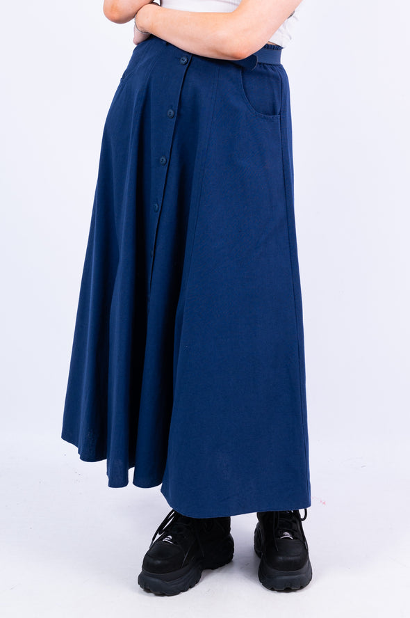 Vintage 90's Belted Maxi Skirt