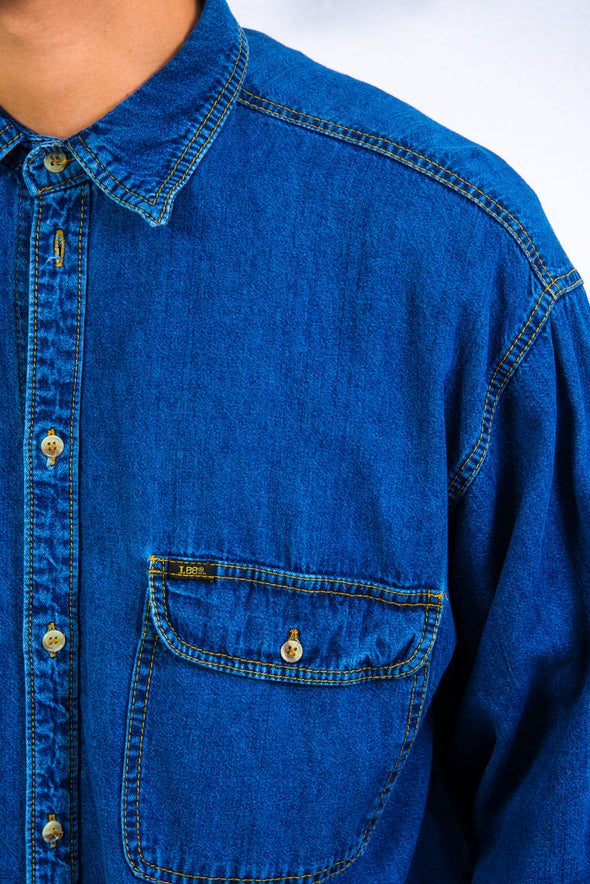 90's Lee Blue Denim Shirt