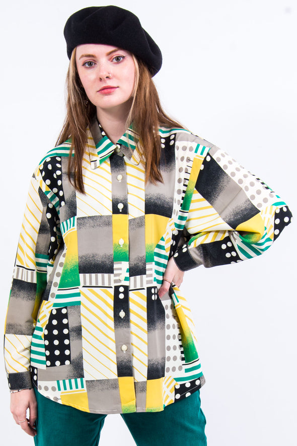 Vintage 90's Abstract Print Shirt