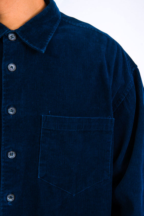 90's Navy Blue Cord Shirt