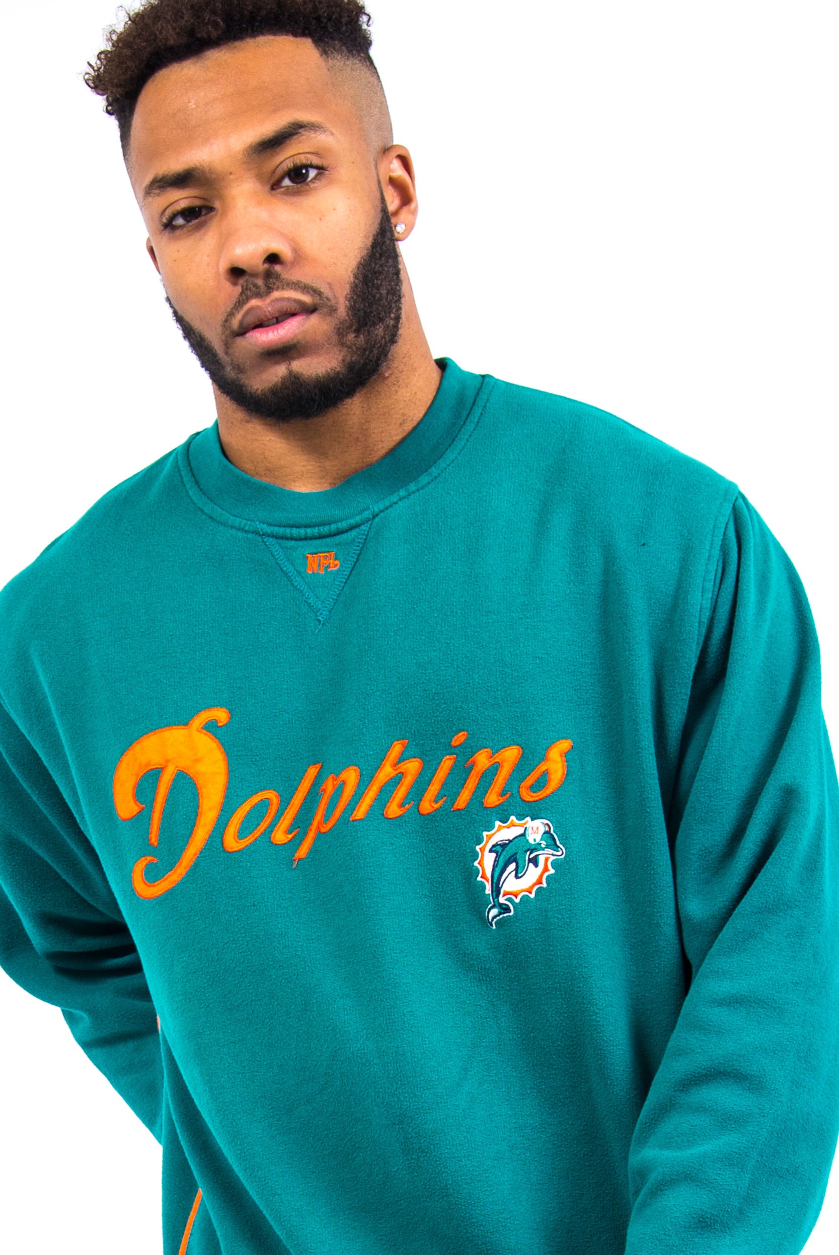 Vintage Miami Football Sweatshirt Dolphins Football Crewneck 