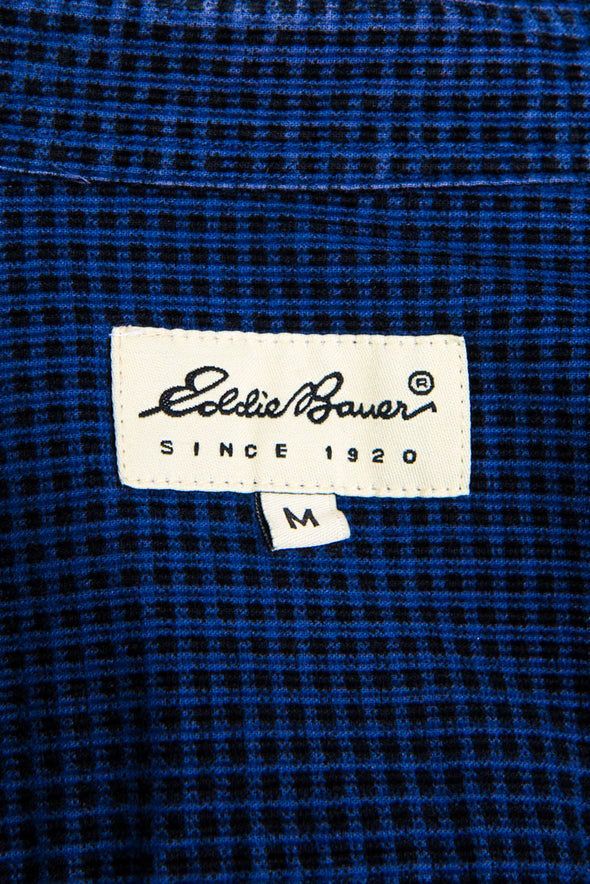 Vintage Blue Checked Cord Shirt