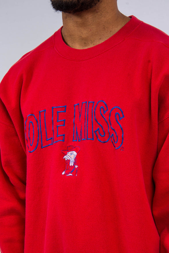 90's Ole Miss College Sweatshirt