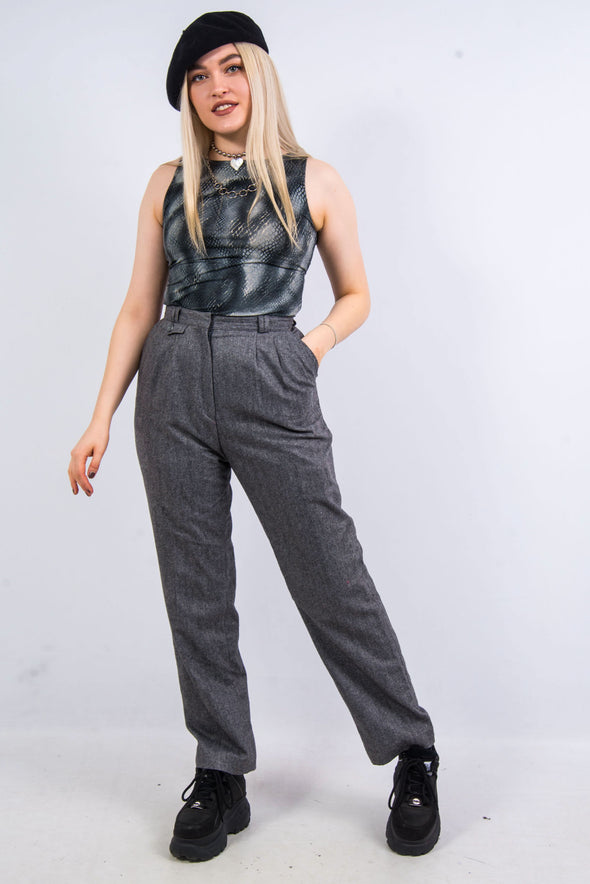 Vintage 90's Grey High Waist Trousers