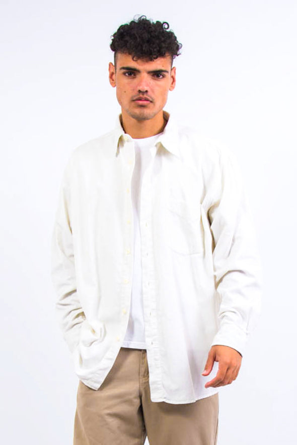 90's Vintage White Cord Shirt
