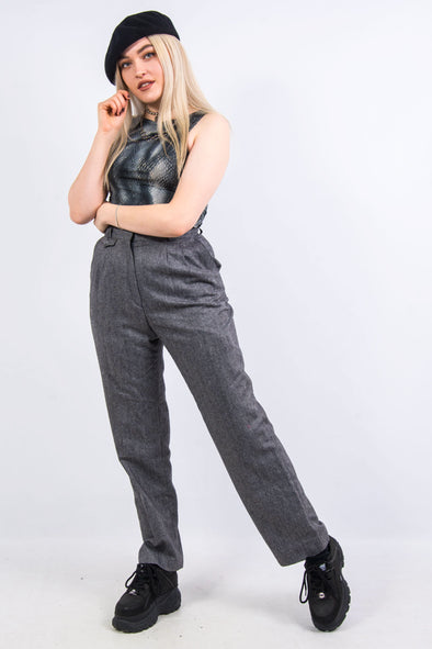 Vintage 90's Grey High Waist Trousers