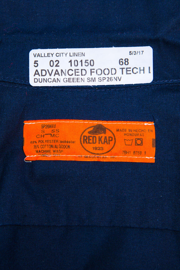 Vintage Plain Navy Blue USA Work Shirt