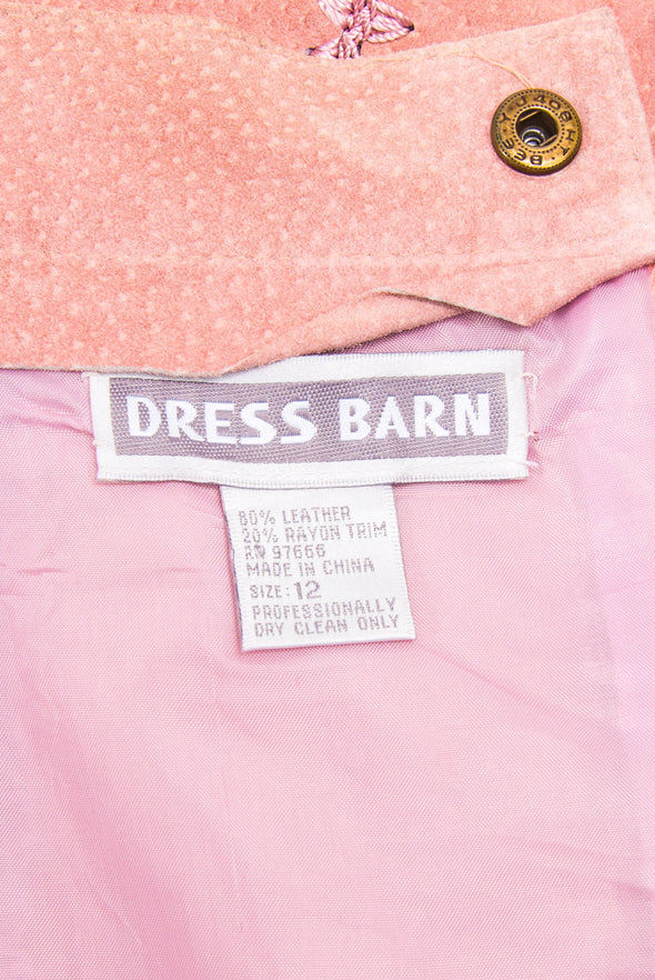 Vintage 90's Pink Suede Patchwork Maxi Skirt