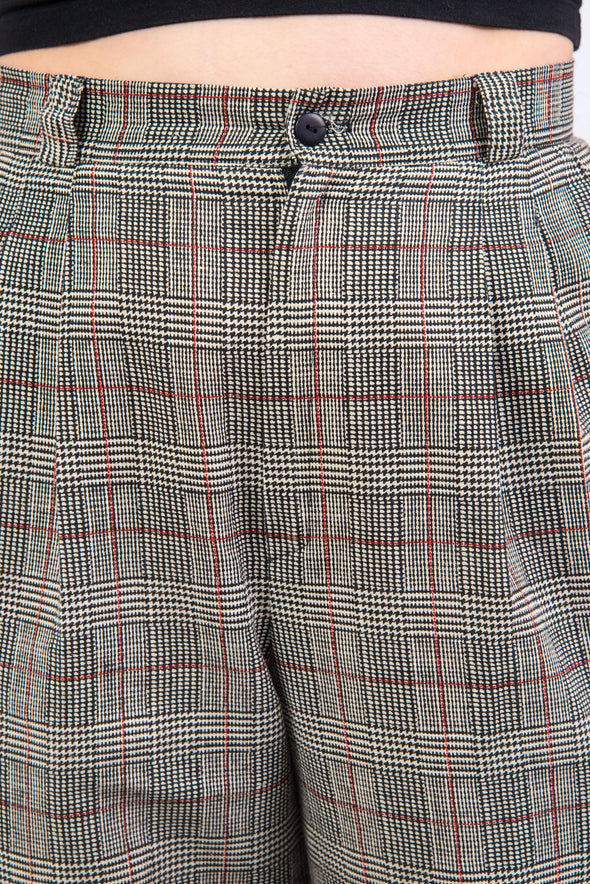 Vintage 90's Check High Waist Trousers
