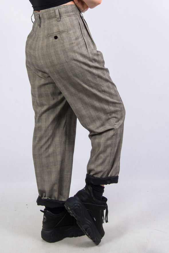 Vintage Grey Check Trousers